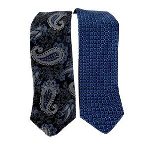 Robert Talbott Best of Class Nordstrom Silk Ties (Lot X2) in Contrasting Blues